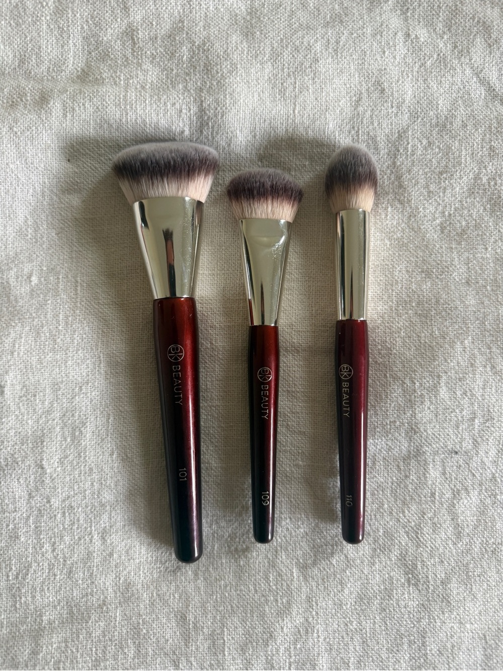 3-Piece Face Brush Set by BK Beauty (101, 109, 110)